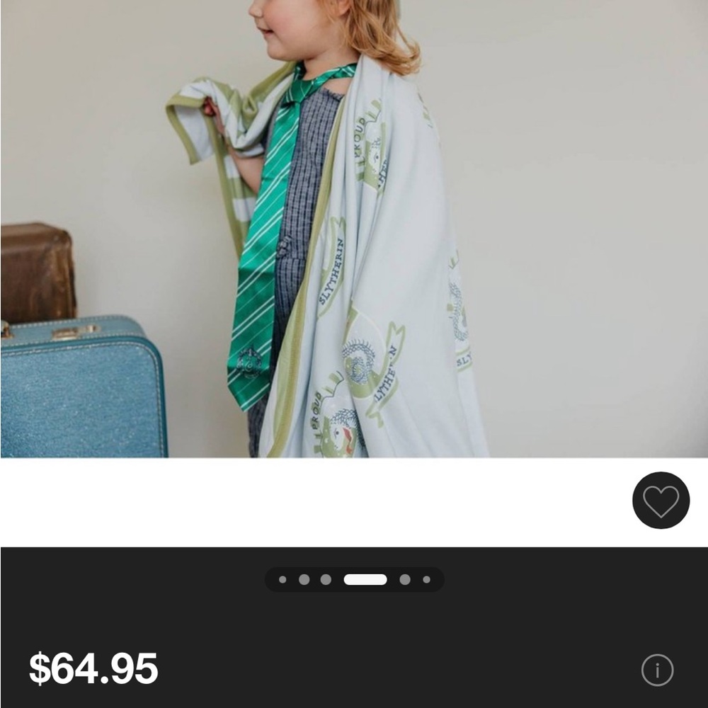 Copper Pearl Harry Potter Slytherin Blanket - Picture 2 of 2